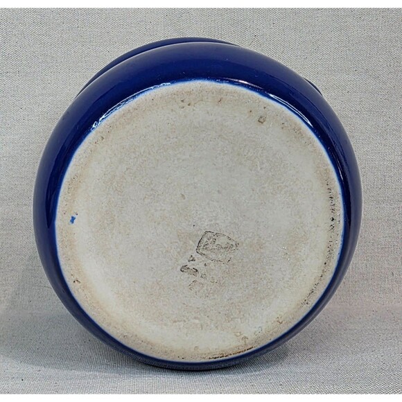 Hall Pottery Cobalt Blue Utility Bowl – #474 (1940s–1950s, USA, No Lid) - Picture 4 of 9